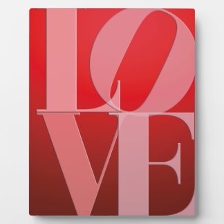 Plaque Photo Love Romance Rouge rose