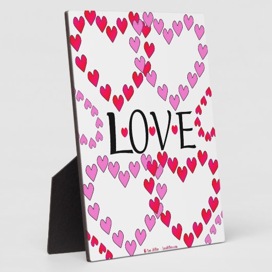 Plaque Photo LOVE ROUGE ROSE DE Tiny Hearts (Côté)