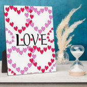 Plaque Photo LOVE ROUGE ROSE DE Tiny Hearts (Côté)