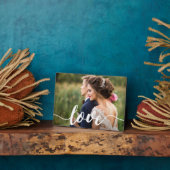 Plaque Photo Love Script Overlay Photo (Côté)