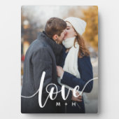 Plaque Photo Love Script superposition Couples Photo personnali (Devant)