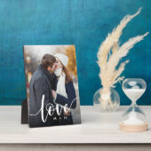 Plaque Photo Love Script superposition Couples Photo personnali (Côté)