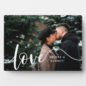 Plaque Photo Love Script superposition Couples Photo personnali (Devant)