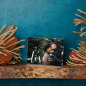 Plaque Photo Love Script superposition Couples Photo personnali (Côté)