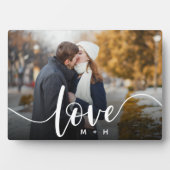Plaque Photo Love Script superposition Couples Photo personnali (Devant)