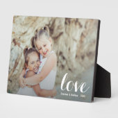 Plaque Photo LOVE Script Tabletop Easel Photo (Côté)
