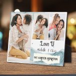 Plaque Photo Love U mom: My forever inspiration<br><div class="desc">This heartfelt Zazzle plaque captures the love and appreciation you have for your mom with three cherished photos that reflect your special bond. The photos are arranged in a tasteful and balanced manner, with the words "Love You" displayed in elegant script lettering below the photos. The plaque is made of...</div>