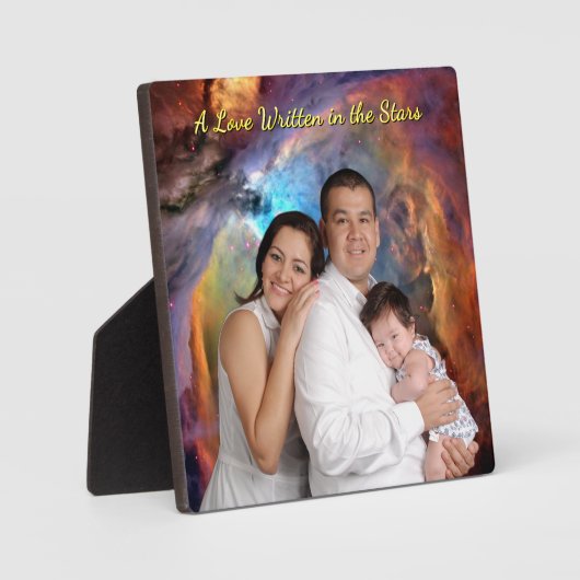 Plaque Photo Love Written in the Stars Photo Orion Nebula SQ (Recto)