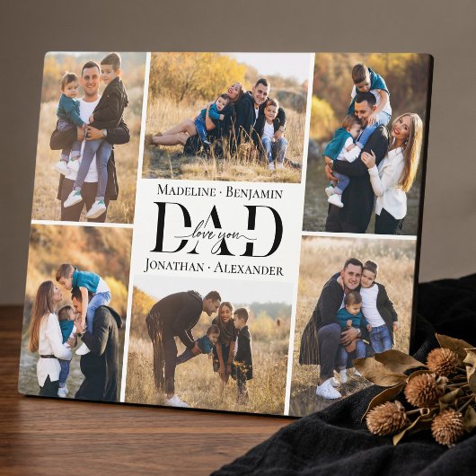 Plaque Photo Love You Always Dad Simple Photo Collage Keepsake