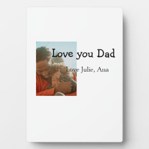 Plaque Photo love you dad fête des pères ajouter photo name sim