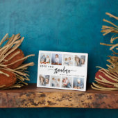 Plaque Photo Love You Grandma 8 Photo Collage Blanc (Côté)