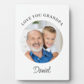 Plaque Photo Love You Grandpa Photo (Devant)