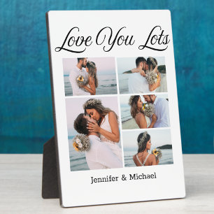 Plaque Photo love you lots,5 photos collage valentines jour chi