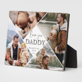 Plaque Photo Love You Papa Photo Collage Papa Keepsaké Custom (Côté)