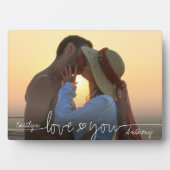 Plaque Photo LOVE YOU Photo Script manuscrit Coeur (Devant)