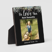 Plaque Photo Love You Tante Photo Glitter (Recto)