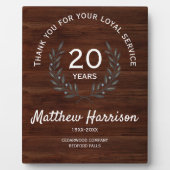 Plaque Photo Loyal Long Service Appreciation Award. Personalize (Devant)