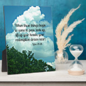 Plaque Photo Luc 21:28 Regarde ! Votre rachat approche. (Côté)