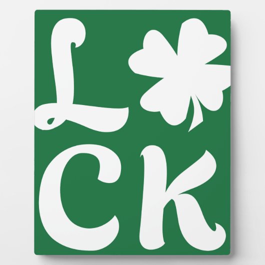 Plaque Photo Lucky Shamrock (Devant)