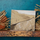 Plaque Photo Lulworth Cove (w/c, gouache et graphite sur beige (Côté)