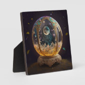 Plaque Photo Lune dans Globe, Mystique, Art de l'IA magique (Recto)