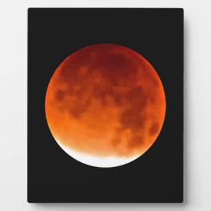Plaque Photo Lune rouge se levant