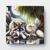 Plaque Photo Lune Sérénité Un Loup Slumpteur (Devant)