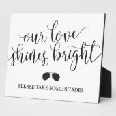 Plaque Photo Lunettes de soleil Favoriser Signer - Notre Amour  (Côté)