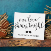 Plaque Photo Lunettes de soleil Favoriser Signer - Notre Amour  (Côté)