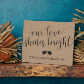 Plaque Photo Lunettes de soleil Favoriser Signer - Notre Amour  (Côté)