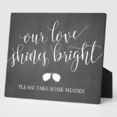 Plaque Photo Lunettes de soleil Favoriser Signer - Notre Amour  (Côté)