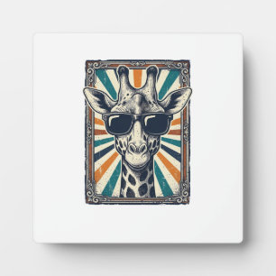 Plaque Photo Lunettes de soleil girafe vintage
