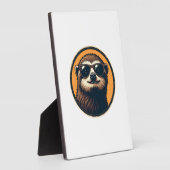 Plaque Photo Lunettes de soleil Vintage Sloth Badge Art Rétro 2 (Côté)