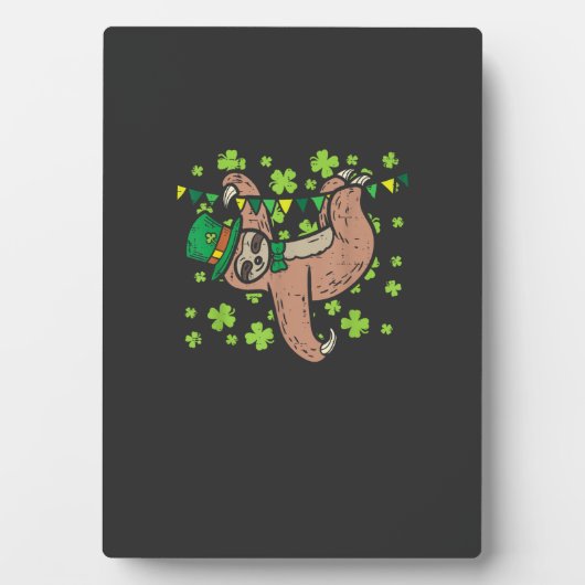 Plaque Photo Lutrin de lutin irlandais Shamrock Jour de la Sain (Devant)