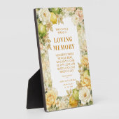 Plaque Photo Luxury Mediterranean Lemons & Flowers Memorial (Côté)