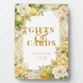 Plaque Photo Luxury Mediterranean Lemons & Flowers Wedding (Devant)