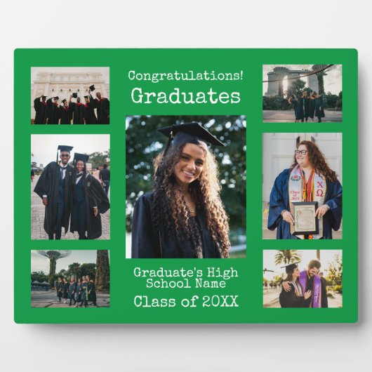 Plaque Photo Lycée Green Félicitations aux diplômés Photo (Devant)