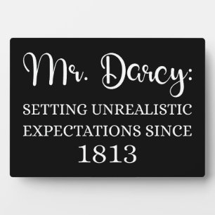Plaque Photo M. Darcy : Des attentes irréalistes depuis 1813