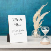Plaque Photo M. et Mme ajoutent nom ést. Date année mariage cou (Côté)