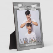 Plaque Photo M. & M. Gay Mariage en argent Photo (Côté)