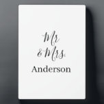 Plaque Photo M & Mme ajoutent le nom de famille date année cade<br><div class="desc">conception</div>