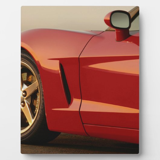 Plaque Photo Ma Corvette rouge (Devant)