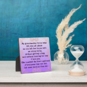 Plaque Photo Ma grand-mère (Insitu)