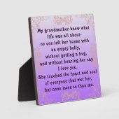 Plaque Photo Ma grand-mère (Recto)