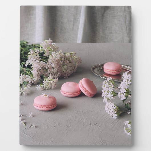 Plaque Photo macaron rose (Devant)
