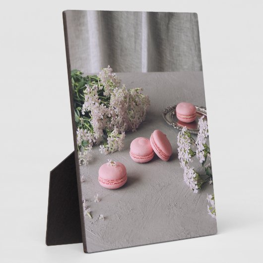 Plaque Photo macaron rose (Côté)