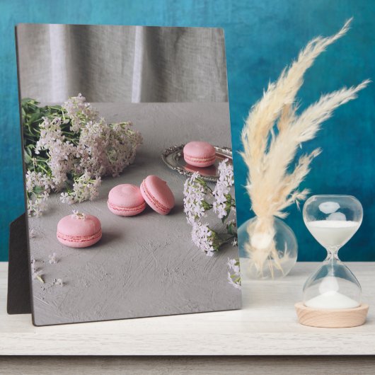 Plaque Photo macaron rose (Côté)