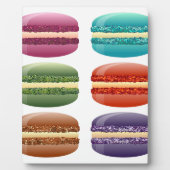 Plaque Photo macarons arc-en-ciel (Devant)