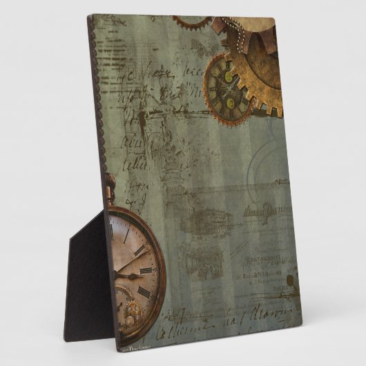 Plaque Photo Machine à temps Steampunk (Côté)