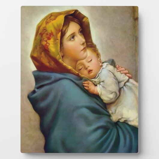 Plaque Photo Madonna and Child Roberto Ferruzzi (Devant)